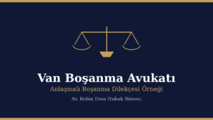 Van boşanma avukatı - anlaşmalı boşanma dilekçesi örneği